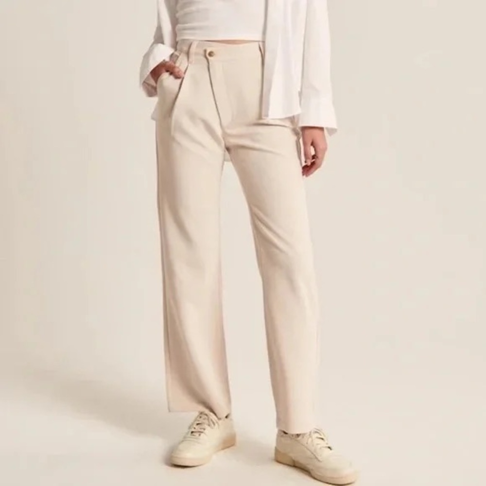 Abercrombie Cream Pants, Crossover Waist